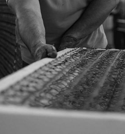 Processing of mattress layers